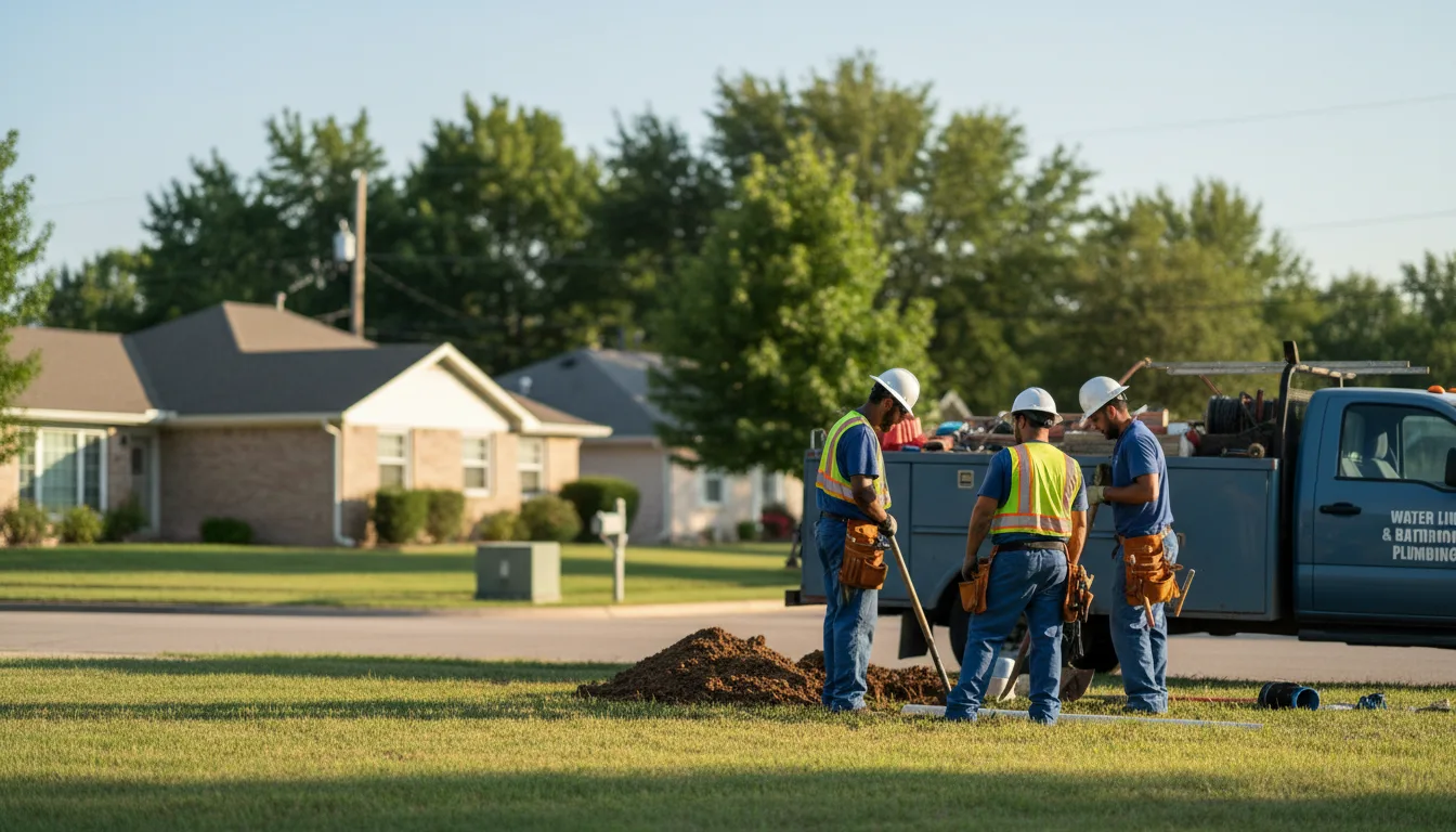 Residential water line and bathroom plumbing service in Fishertown, PA
